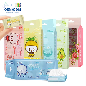 OEM/ODM Lingettes de toilette de poche douces et non parfumées (lot de 64) Mini lingettes nettoyantes portables non tissées pour bébé et adulte - Product Image 2