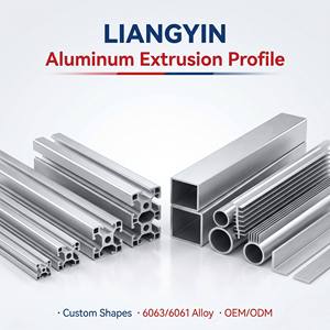 โปรไฟล์อะลูมิเนียมอัดขึ้นรูป LIANGYIN ซีรีส์ 40 สำหรับฮีทซิงค์ หุ่นยนต์ ใช้ร่วมกับ <span class=keywords><strong>Bosch</strong></span> Rexroth ได้ เคลือบสีฝุ่น ความยาวตามสั่ง ผลิตจากโลหะผสม - Product Image 2