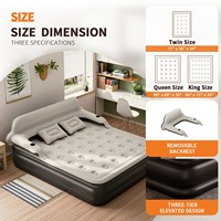 Matelas Gonflable Double Luxe Professionnel pour Intérieur et Extérieur, Idéal pour le Camping, Portable et à Gonflage Rapide
