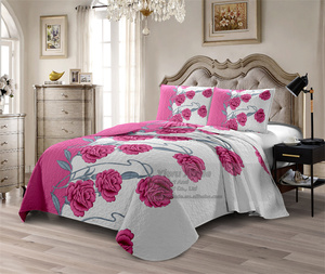 Listo para Enviar, Precio Económico, Cubrecama Acolchado con Fundas de Almohada, Juego de 3 Piezas, Tamaño King - Product Image 2