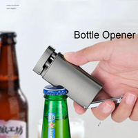 Briquet multifonctionnel en métal à flamme unique coupe-vent coupe-ongles ouvre-bouteille briquet personnalisé en plein air cadeau