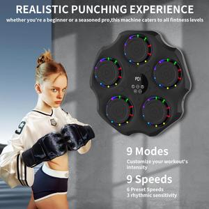 Máquina Inteligente de Boxeo Musical para Montar en la Pared, Equipo de Entrenamiento de Ritmo y Reacción para Adultos y Niños, Equipo de Fitness para el Hogar - Product Image 4