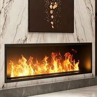 Cheminée électrique encastrable LUXUAN 1500 mm avec flammes multicolores, télécommande et fonctionnement silencieux pour villa et maison