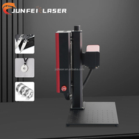 Máquinas de Marcado de Fibra Óptica JUNFEI MINI de 5W con Luz Roja, Modelo Portátil Dividido, para Personalización de Logotipos en Acero al Carbono, Acero Inoxidable, Fotos y Regalos