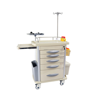 Chariot d'urgence multifonctionnel pour hôpital, chariot d'ambulance, 750*480*920mm, capacité de charge de 200 kg, garantie d'un an