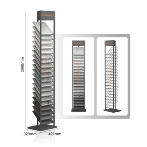 Espositore Verticale <span class=keywords><strong>per</strong></span> Piastrelle in Ceramica ad Alta Capacità, Salvaspazio, in Metallo Nero, <span class=keywords><strong>per</strong></span> Granito e Quarzo, <span class=keywords><strong>per</strong></span> Negozi e Fiere - Product Image 1