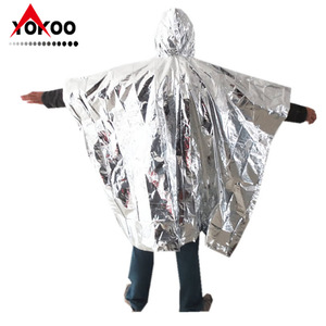 Poncho d'urgence 50x80 pouces, imperméable, équipement de survie en plein air - Product Image 4