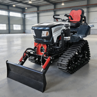 Cultivateur rotatif compact de haute qualité 35 CV sur chenilles en caoutchouc, autopropulsé, pour vergers et serres