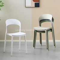 Chaise de bistrot empilable et épaissie pour café, bar, salon, centre commercial, école, usine, bureau, usage commercial, chaise en plastique bon marché