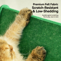 Lit-cave pour chat en feutre multicouche Cèdre et Pin Montagne enneigée avec griffoir en sisal, base stable, arbre à chat combiné pour jeu et sommeil en intérieur