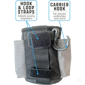Sac de rangement pour déambulateur avec porte-gobelet, pochette organisatrice pour accessoires de marche, avec poche pour téléphone, pour seniors et personnes âgées, sac de rangement pour béquilles - Product Image 2