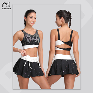 Vêtements d'entraînement de cheerleading pour filles en gros, soutien-gorge et shorts de cheerleading personnalisés, vêtements d'entraînement de danse par sublimation - Product Image 6