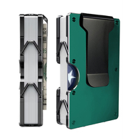 Dompet Kartu Minimalis Warna Solid dari Aluminium, Penjepit Uang, untuk Pria, Hadiah dari Pabrik Cina