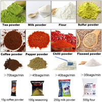 Machine d'emballage automatique de sachets de poudre sèche/épices/poudre de café en sachet, corps entièrement en acier inoxydable, best-seller