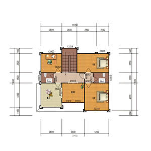 Casa rural prefabricada de la actividad de la quilla del chalet del acero ligero del diseño moderno con la <span class=keywords><strong>segunda</strong></span> <span class=keywords><strong>planta</strong></span> <span class=keywords><strong>para</strong></span> las <span class=keywords><strong>casas</strong></span> rurales autoconstruidas - Product Image 6