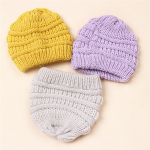Nouveau-né chaud épais Beanie chapeau hiver automne bébé enfants Crochet Bonnet enfants casquette chapeau pour 0-3 ans enfant en bas âge garçon fille - Product Image 5
