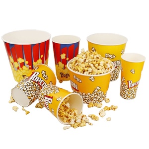 Factory direct paper popcorn buckets disposable fired chicken tub paper popcorn cups take away food container