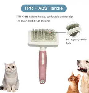 2023 Nova Fábrica Atacado Personalizado Pet Cabelo Escova Cat Dog Grooming Slicker Brush Comb Fornecedores para Animais de Estimação