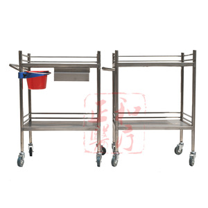 Stainless Steel Surgical Cart With <b>Wheels</b> Medical Treatment Trolley Durable Design <b>For</b> Hospital Use - Product Image 1