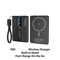 Batterie externe sans fil 5000 mAh, charge rapide PD 22,5 W, chargeur portable ultra fin, batterie Li-polymère