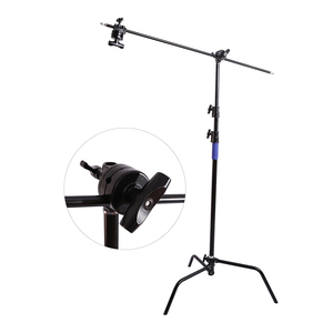 Black Light C Stand 40 pulgadas producto fotografía soporte Magic Leg Arm Flag Board Crossbar Projector Stand trípode para <span class=keywords><strong>estudio</strong></span> - Product Image 1