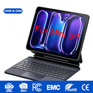 Funda con teclado magnético LAUDTEC para iPad mini 7ª generación mini 6 (2021) de 8.3 pulgadas, ultraligera, con soporte flotante tipo cantilever, trackpad inteligente, OEM - Product Image 1