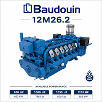 Moteur diesel marin Baudouin 12M26.2 toutes versions, en ligne, 12 cylindres, usage intensif pour ferry de passagers et navire de marchandises