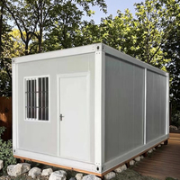 Maison conteneur mobile amovible de 20 pieds, construction en acier à panneaux sandwich, design contemporain respirant, temporaire, extérieur