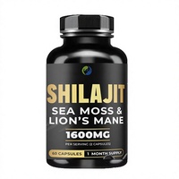 Capsules de Vitamines SPL OEM Marque Privée Ashwagandha, Mousse de Mer, Shilajit, Capsules Biologiques de Shilajit, Mousse de Mer, Crinière de Lion