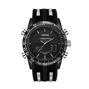 Đồng Hồ Đeo Tay Thể Thao STRYVE Cho Nam, Đồng Hồ Thạch Anh Kỹ Thuật Số Cao Cấp Chống Nước Làm Từ Silicon - Product Image 3