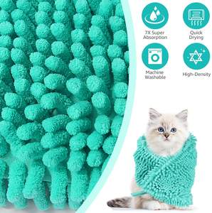 Chenilla de microfibra suave personalizada, <span class=keywords><strong>bata</strong></span> de baño Ultra absorbente de secado rápido <span class=keywords><strong>para</strong></span> perro, cómoda, Toalla de baño - Product Image 2