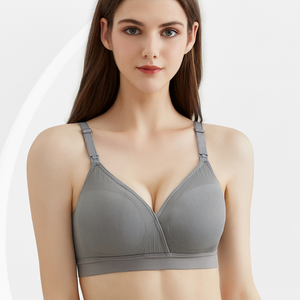Sujetador de maternidad para <span class=keywords><strong>mujeres</strong></span> embarazadas <span class=keywords><strong>y</strong></span> lactantes, ropa de dormir de nailon transpirable con abertura frontal, talla XL, OEM - Product Image 5