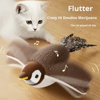 Jouet pour chat électrique en peluche moderne à succès avec appel d'oiseau simulé et divertissement automatique