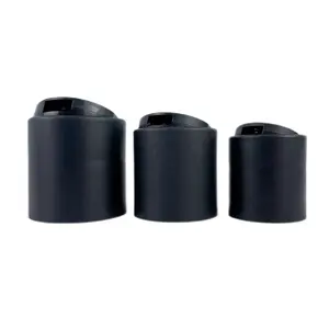 20 mm 24 mm 28 mm plastic matte black plastic Disc top cap hand press cap for cosmetic bottle