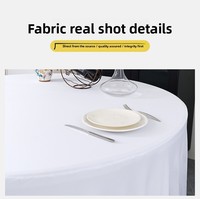 Nappe de table ronde unie en polyester, style européen et américain moderne, épaisse, anti-poussière, intégrée, résistante au soleil