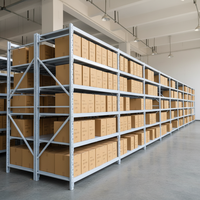 Étagère de stockage de pneus en acier, rayonnage métallique à portée longue pour entrepôt et usine, capacité moyenne