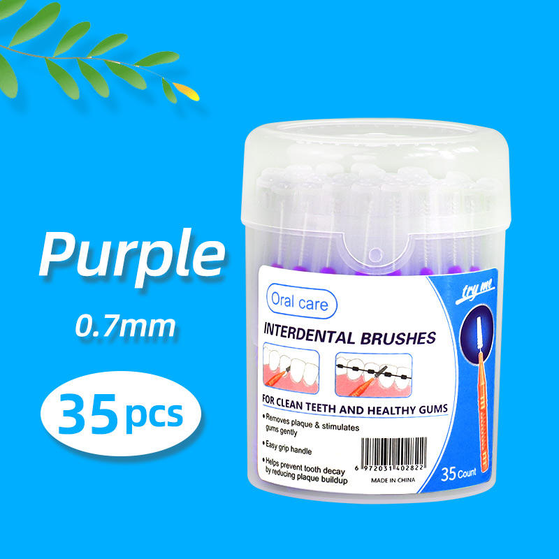 YFS004-Purple 0. 7-35 pics dans une boîte ronde en plastique