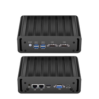 Komputer Industri Mini Tanpa Kipas Ihomemix Intel Core I5 5200U DDR3 Dual RJ45 LAN Ethernet Dual COM RS232 Win 10