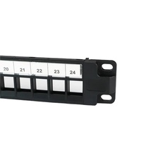 Hyconnect merek 16/24/48 Port Cat5e/Cat6/Cat6a/Cat7 Panel Patch-UTP/STP rak dudukan 24 Port Panel jaringan