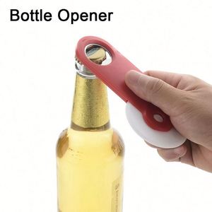 Cortador de Pizza de Plástico Ecológico 2 en 1 con Abrebotellas, Regalo Promocional Personalizado de Fábrica, Cortador de Pizza con Rodillo y Logotipo - Product Image 5