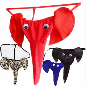 Calzoncillos bóxer con Tanga de elefante Sexy para <span class=keywords><strong>hombre</strong></span>, <span class=keywords><strong>ropa</strong></span> <span class=keywords><strong>interior</strong></span> divertida de estilo de dibujos animados transpirable clásico para juegos de rol - Product Image 1