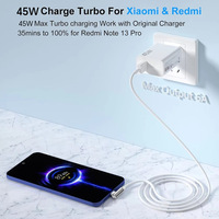 Cocok untuk Pengisi Daya Xiaomi 45W  Colokan EU/US  Port USB  Pengisian Super Cepat  Kabel Data Retractable  Pengisian Cepat  Adaptor Daya