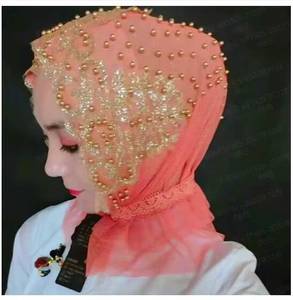 Fashionable solid color tie-back <b>hat</b>, turban, Muslim scarf, Islamic headscarf, Amira headwear - Product Image 5