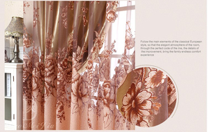 Rideaux Jacquard Style Américain <span class=keywords><strong>Pas</strong></span> Chers Fil de Pivoine Semi-Ombre Salon Balcon Fenêtre Rideaux - Product Image 5