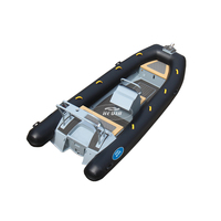 Bateau de 16 pieds (4,8 m) en aluminium, bateau pneumatique à rames 480 Hypalon, bateau de pêche gonflable, bateau pneumatique, annexe gonflable, bateau pour 8 personnes