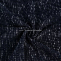 Tissu tricoté côtelé 4x3 en polyester, rayonne et élasthanne, teint en masse, coloré et doux, pour pulls, vente en gros