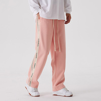 Service OEM personnalisé, pantalon cargo décontracté pour homme, rose, avec cordon de serrage, élastique, imperméable, respirant, pour le travail