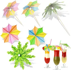 Palillos de madera desechables para fiestas, sombrilla para cóctel, paraguas, mondadientes para bebidas y fiestas, directo de fábrica