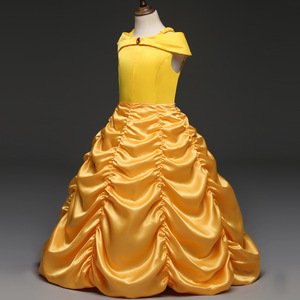 Vestido de Verano para Niñas Estilo Europeo Americano, Vestido de Princesa Bella de La Bella y la Bestia, Falda <span class=keywords><strong>con</strong></span> Estampado de Dibujos Animados, Disfraz para Niñas - Product Image 2