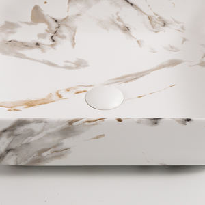 YINGJIE Baskom Keramik Persegi Panjang Desain Eropa Bak Kamar Mandi CUPC Marbl Counter Atas untuk Hotel - Product Image 5
